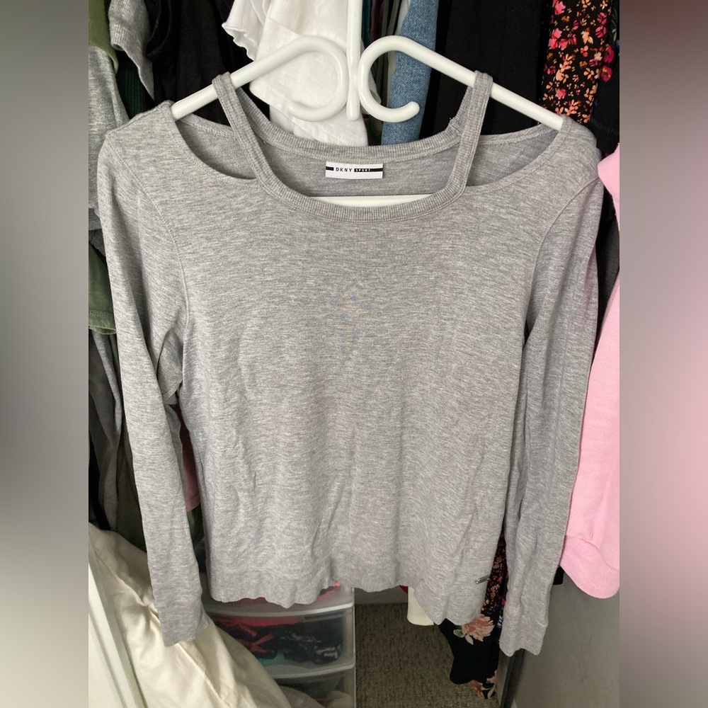 DKNY Sport long-sleeve shirt, gray, size medium